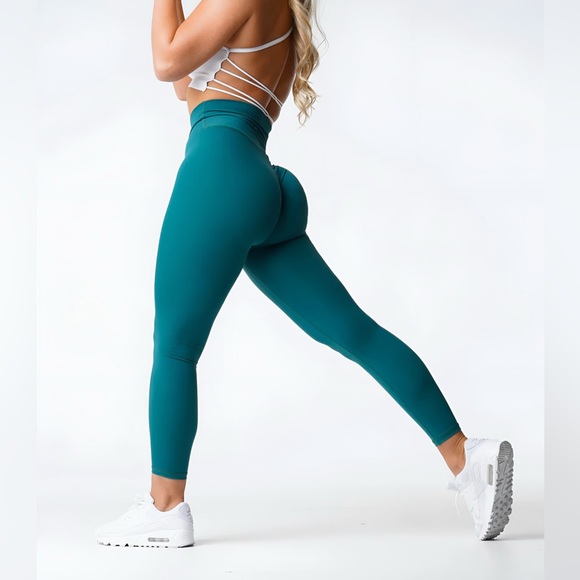 NVGTN Pants - NEW NVGTN Pine Signature 2.0 Leggings, Teal, Size Small